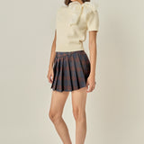 Pleated Mini Skort