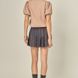 Pleated Mini Skort