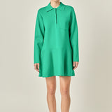 Collared Knit Mini Dress