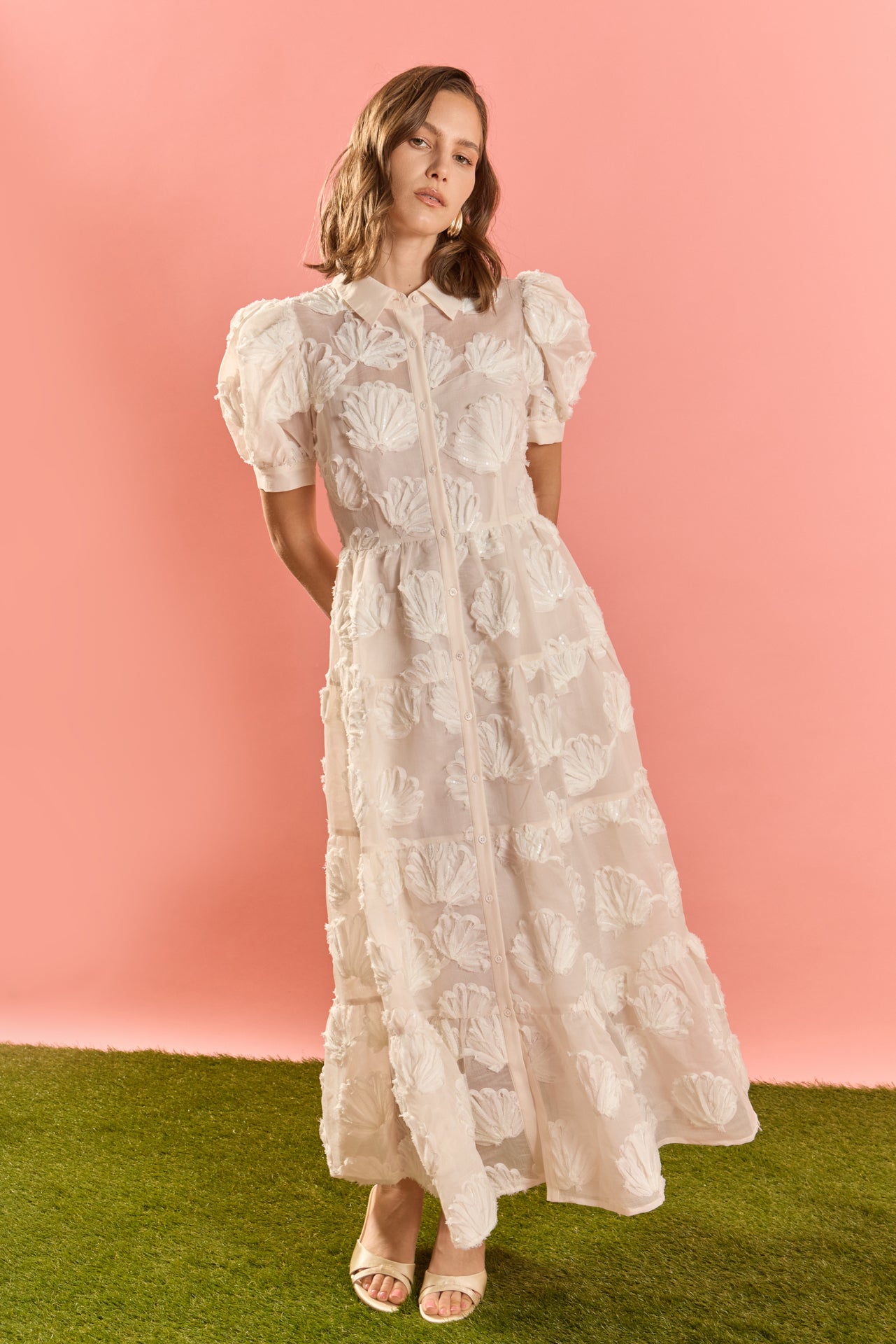 english factory embroidered lace midi dress Embroidered Lace Midi Dress