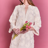 Sculpted Floral Mini Dress