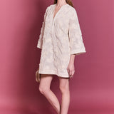 Sculpted Floral Mini Dress