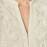 Sculpted Floral Mini Dress