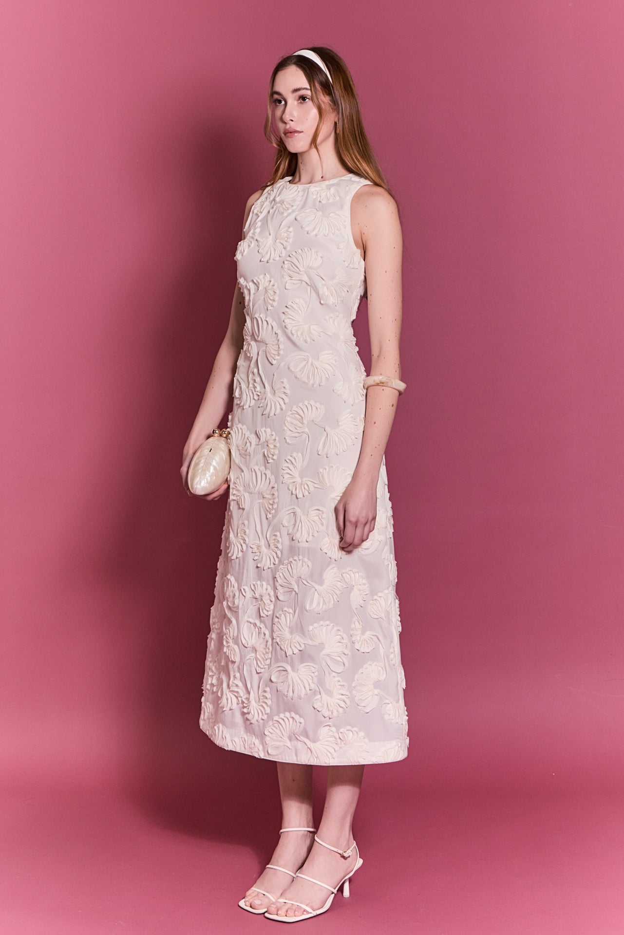 English Factory Women's Shell Sleeveless Midi Dress