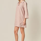 Stripe Collared Mini Dress