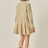 Collar Flare Skirt Dress