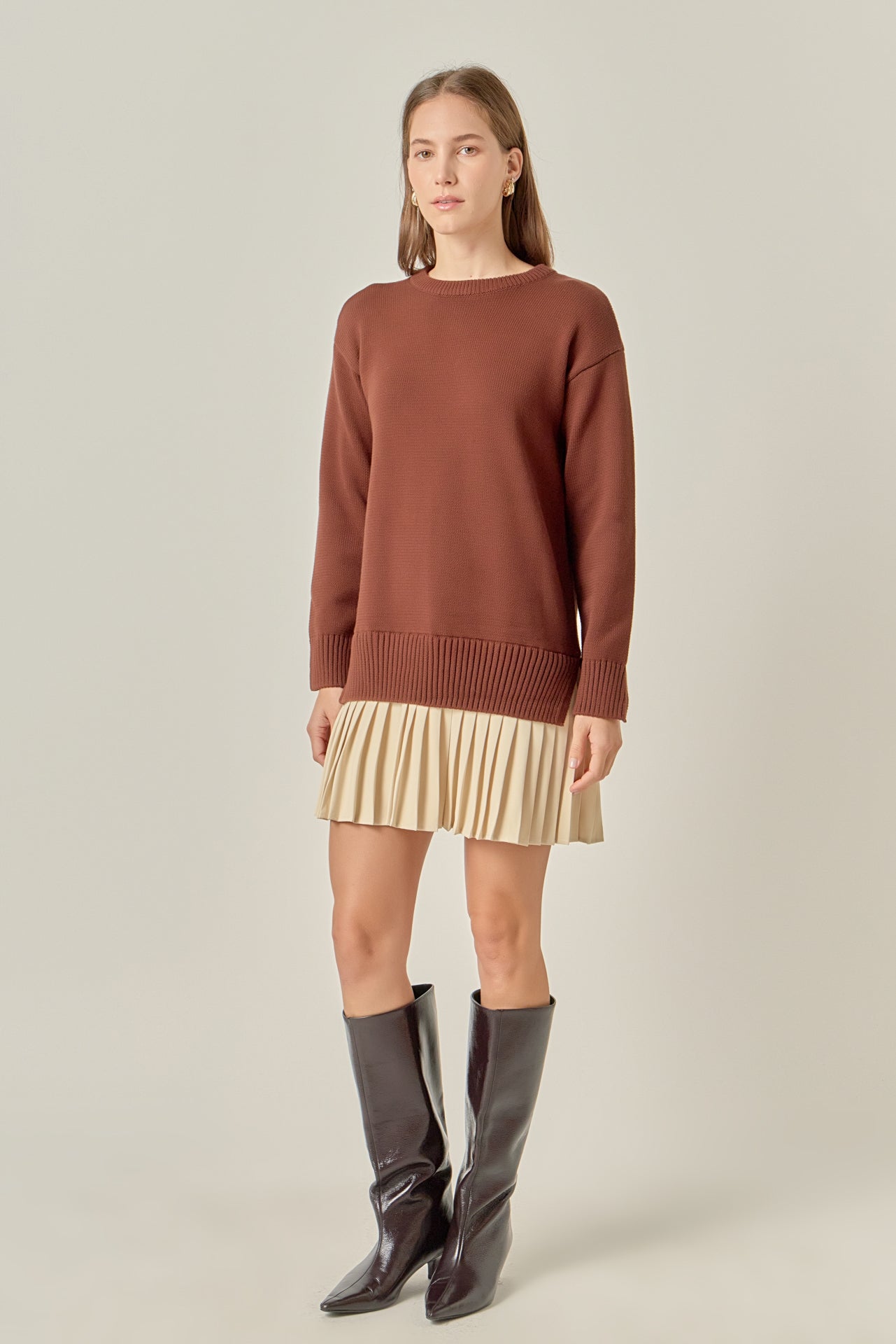 english factory mixed media mini dress English Factory