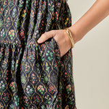 Print Button Up Maxi Dress