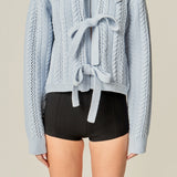Cable Bow Cardigan