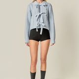 Cable Bow Cardigan
