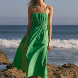 Striped Sleeveless Maxi Dress