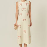 Lila Bow Midi Dress