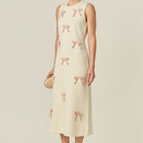 Lila Bow Midi Dress