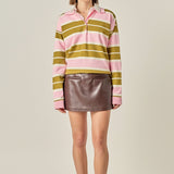 Striped Polo Knit Shirt