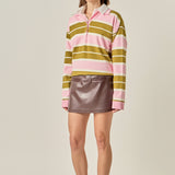 Striped Polo Knit Shirt
