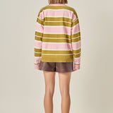 Striped Polo Knit Shirt