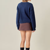 Eloise Bow Striped Knit Top
