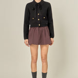 Detachable Bow Cardigan