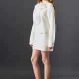 Detachable Bow Knit Dress