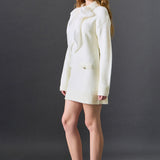 Detachable Bow Knit Dress