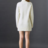 Detachable Bow Knit Dress