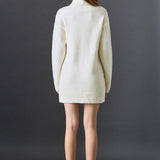 Detachable Bow Knit Dress