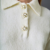 Detachable Bow Knit Dress