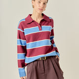 Striped Polo Knit Shirt