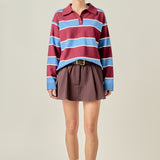 Striped Polo Knit Shirt