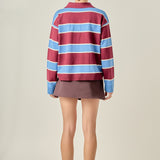 Striped Polo Knit Shirt