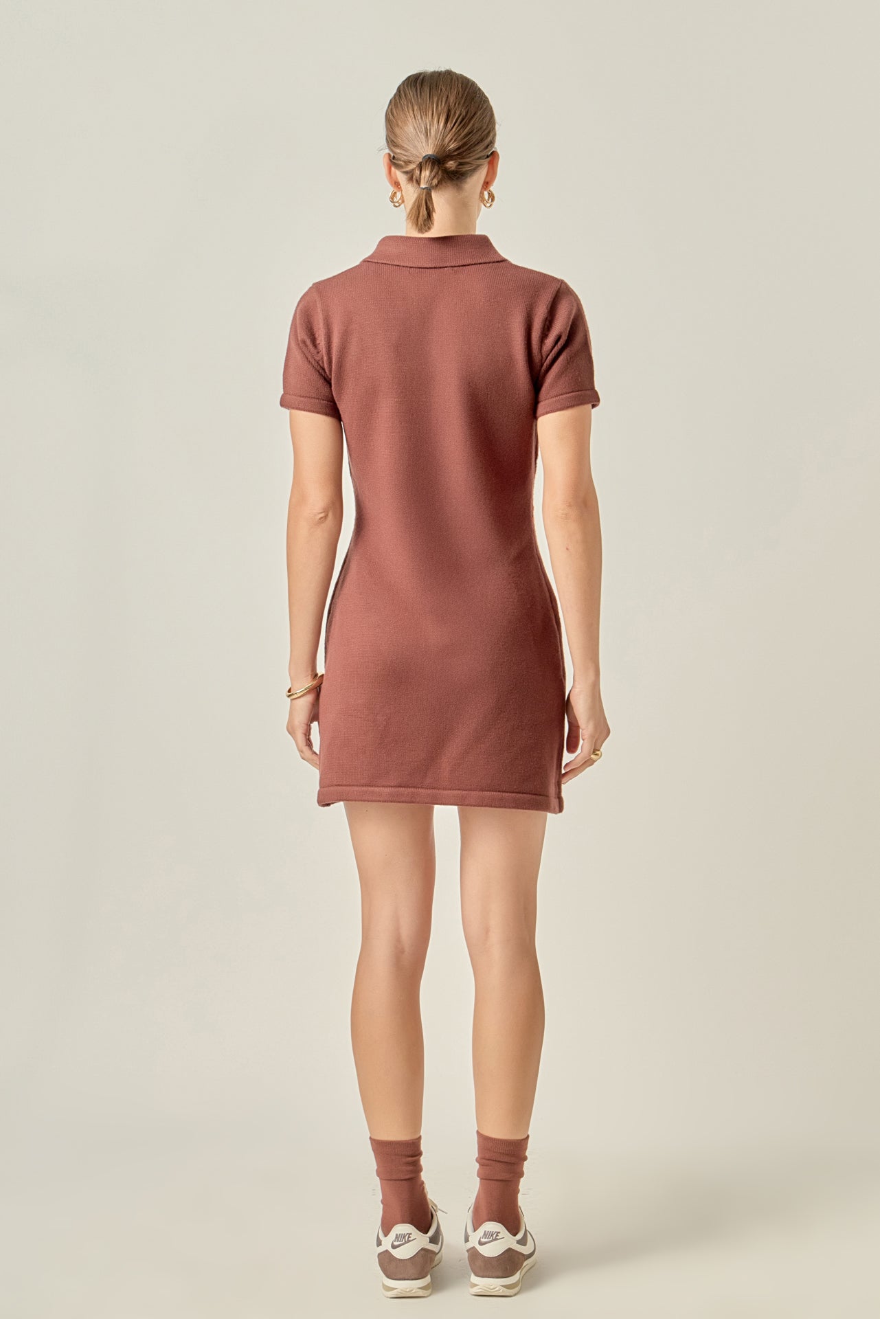 argyle mini dress Patched Argyle Mini Dress