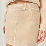 Denim-Look Knit Skirt