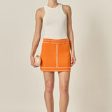 Denim-Look Knit Skirt