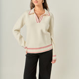 Stitch Detailed Polo Knit