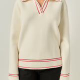 Stitch Detailed Polo Knit