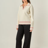 Stitch Detailed Polo Knit
