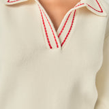 Stitch Detailed Polo Knit