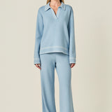 Stitch Detailed Knit Long Pants