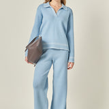 Stitch Detailed Knit Long Pants