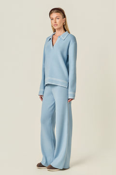 Stitch Detailed Knit Long Pants