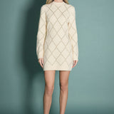 Lurex Argyle Pattern Dress