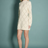 Lurex Argyle Pattern Dress