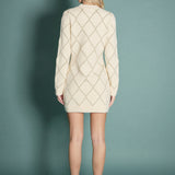 Lurex Argyle Pattern Dress