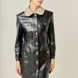 Victoria Faux Leather Mini Dres
