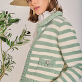 Braided Stripe Collar Cardigan