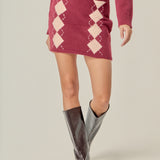Argyle Knit Skirt