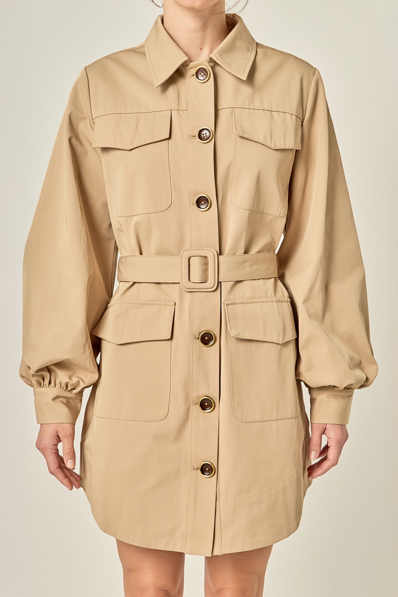 mini trench dress Belted Trench Mini Dress CY519 - Feminine style