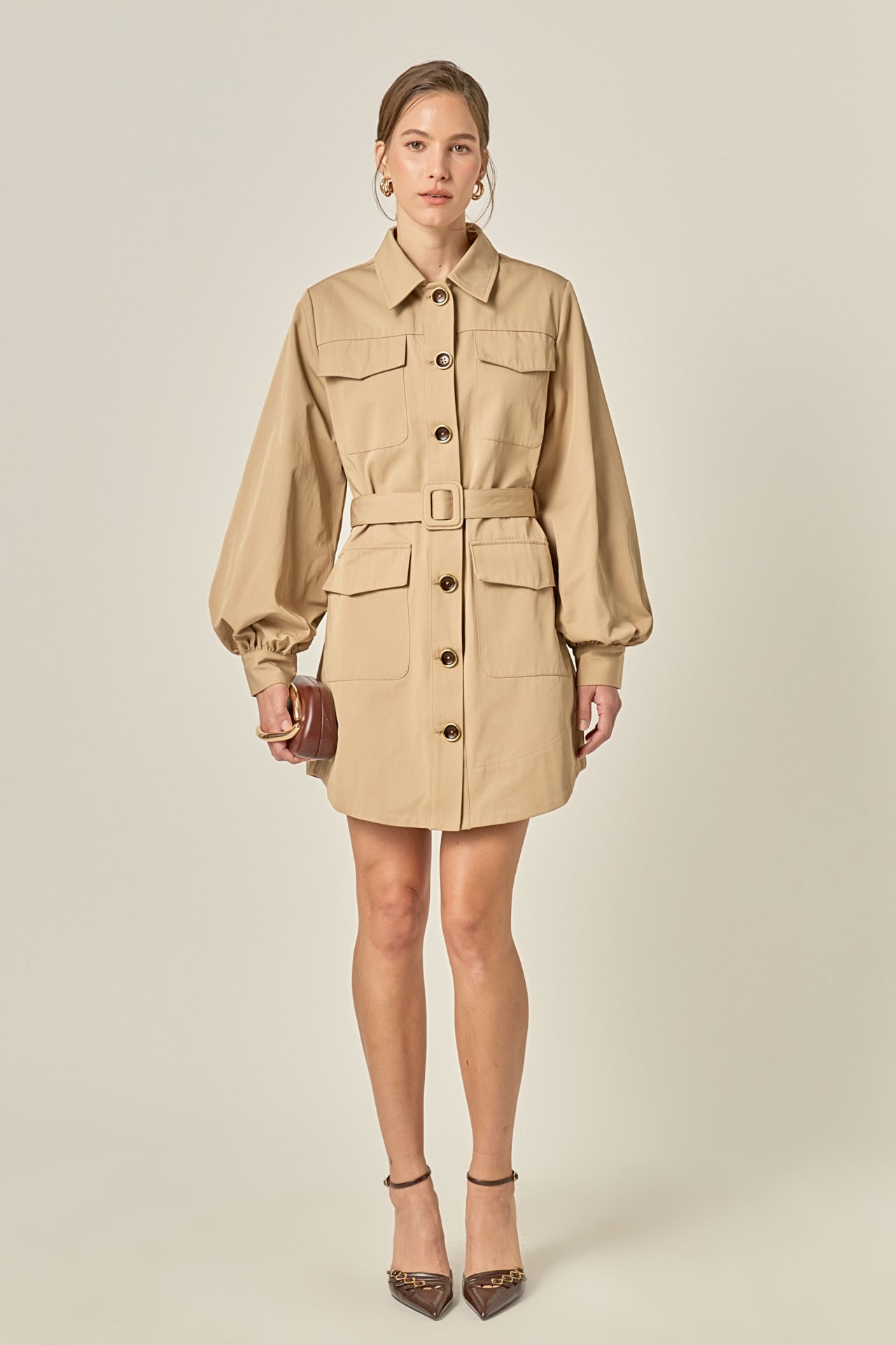 ジャケット・アウター Perfumecloset Trench Mini Dress Blair Trench Mini Dress – English Factory