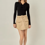 Blair Belted Mini Skirt