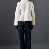 Peplum Faux Fur Coat